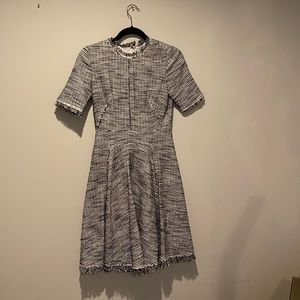 Elegant black and white Rebecca Taylor dress